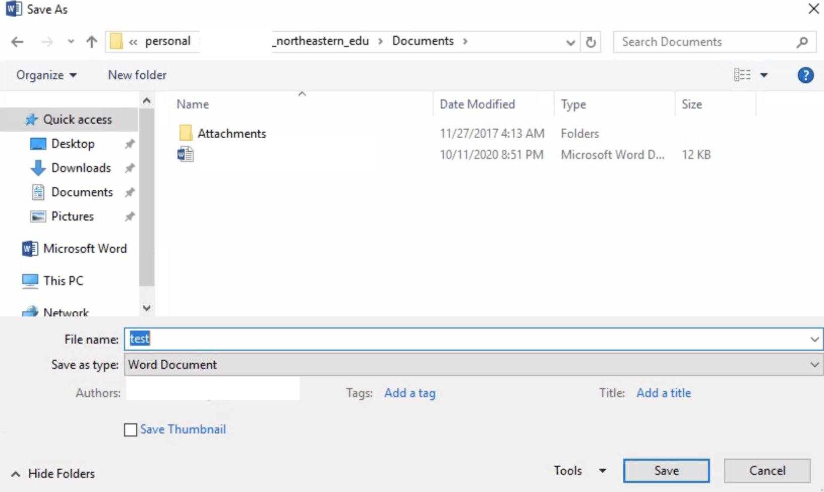 How do i open and save files to onedrive in windows northeastern